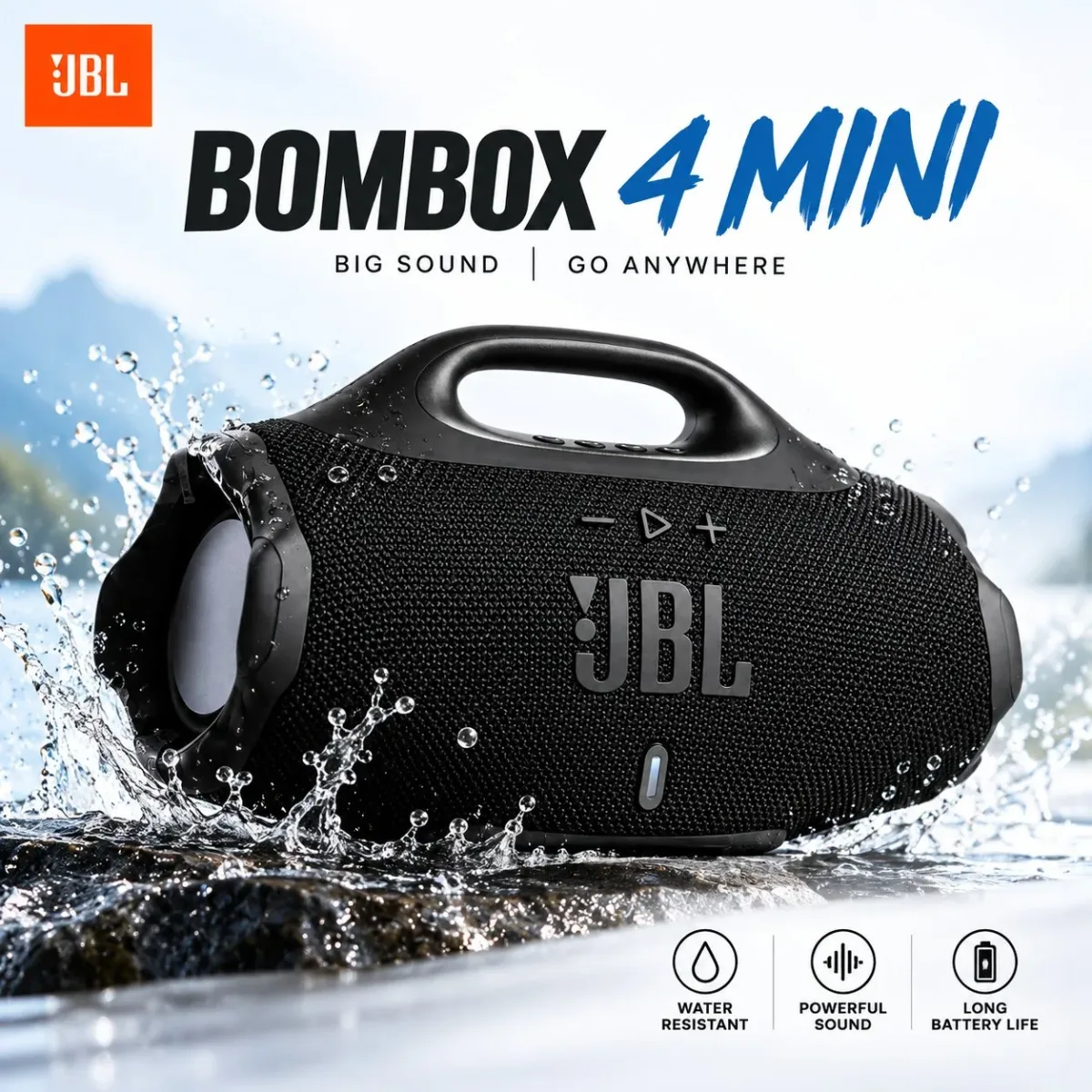 JBL Boombox 4 Mini Wireless Speaker - 15W Bluetooth 5.4 TWS
